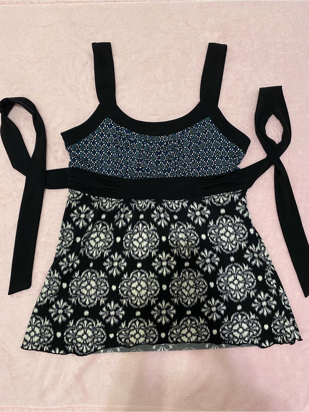 Vintage baby doll top with tie